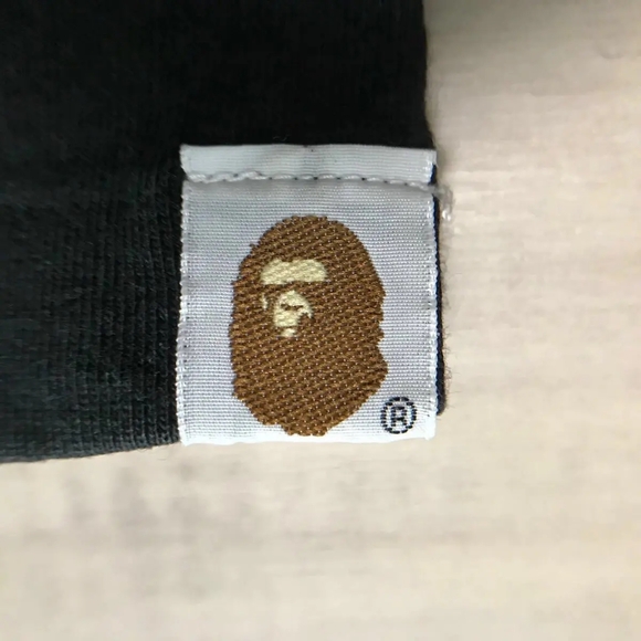 Bape Black Green Ape Head Short Sleeve Tee - Picture 5 of 7